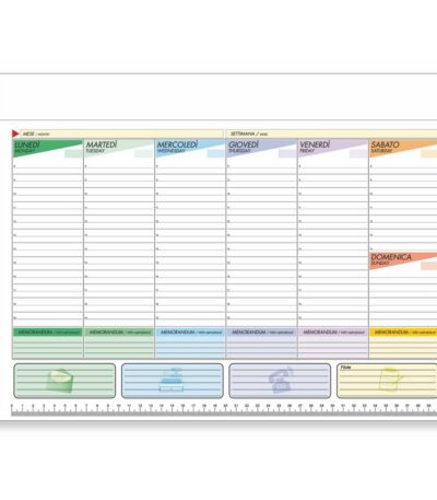 Planning sottomano cartonato 52 fogli ES2024
